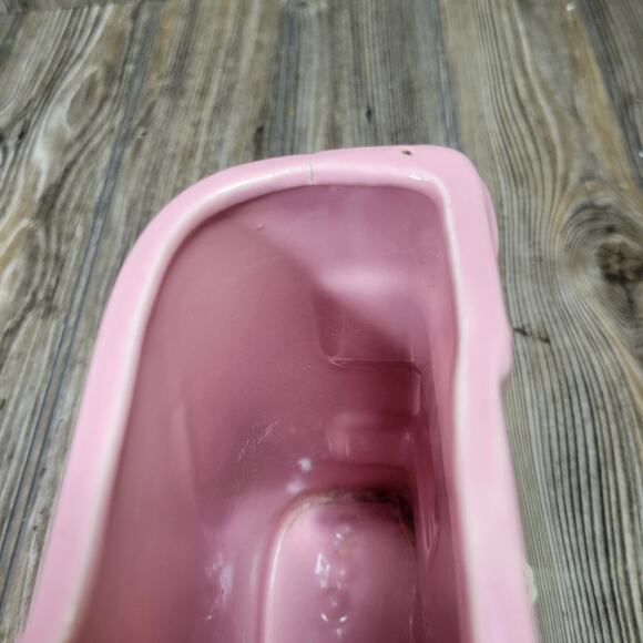 MCM Vase Pink Rectangle, Embossed Floral - Picture 6 of 7